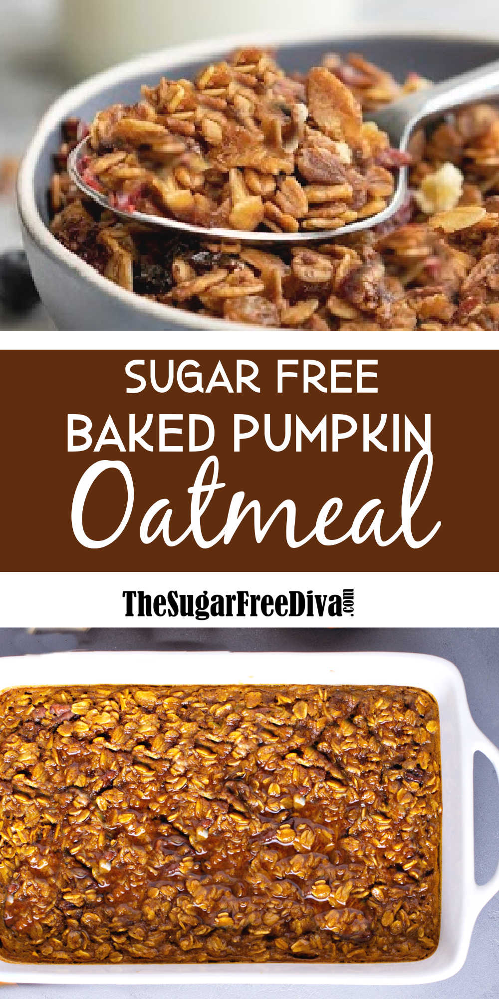 Sugar Free Baked Pumpkin Oatmeal