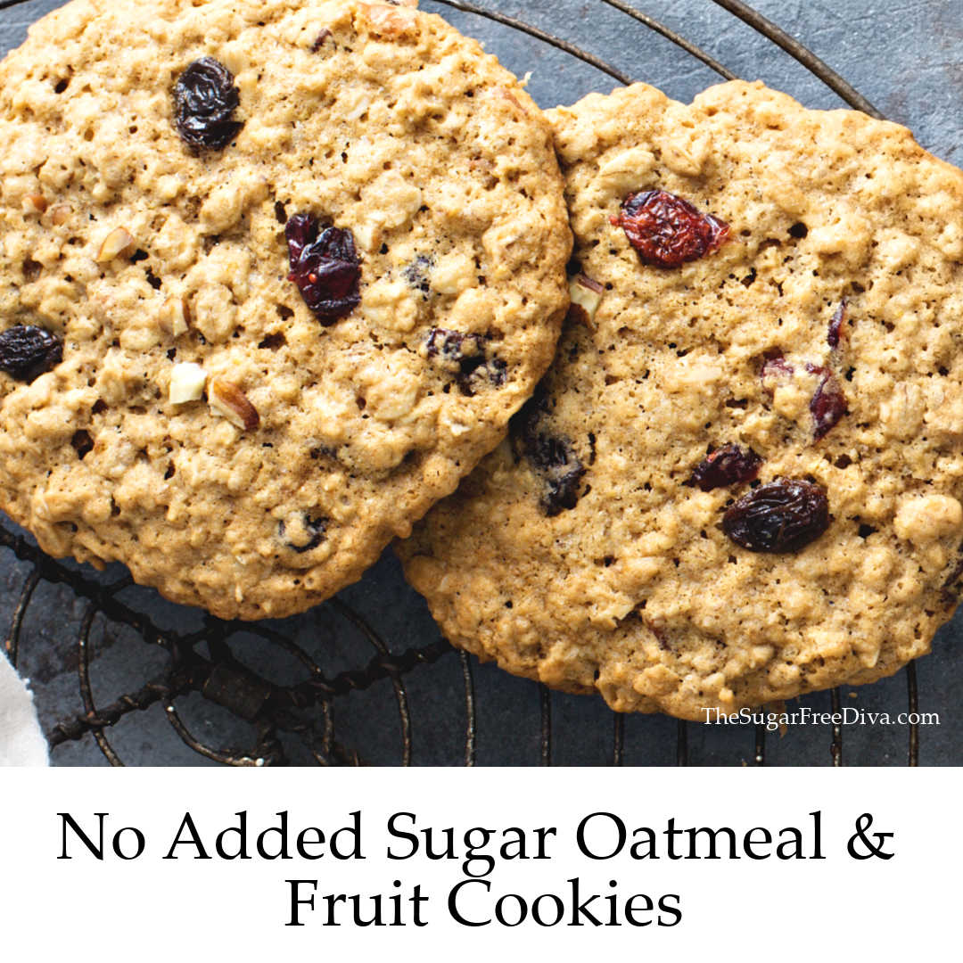 No Added Sugar Fruit and Oatmeal Cookies