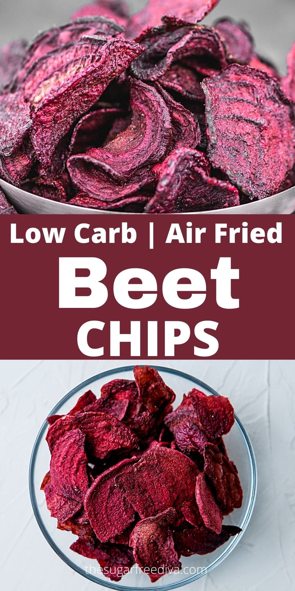 Low Carb Air Fried Beet Chips