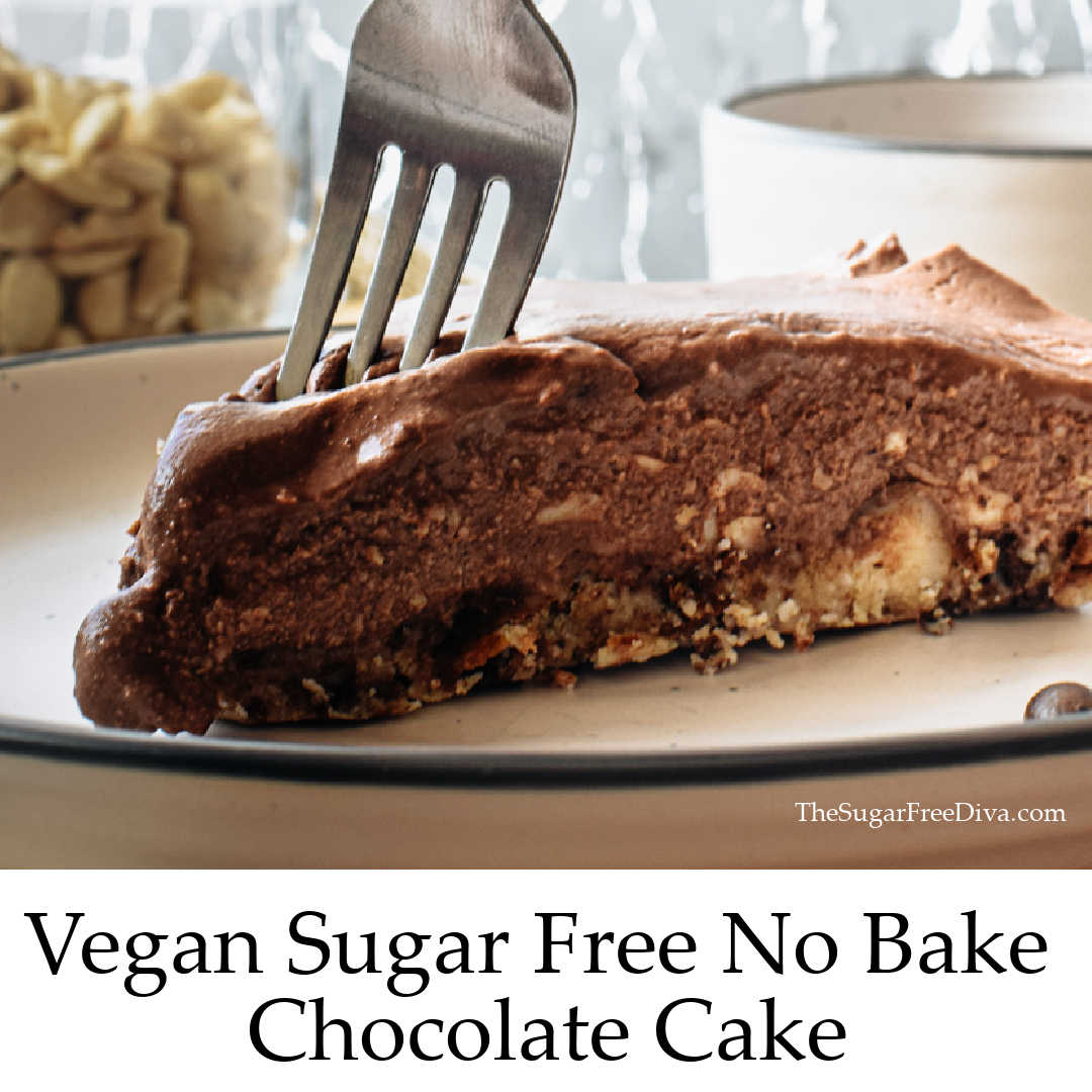 No Bake Sugar Free Vegan Chocolate Cake