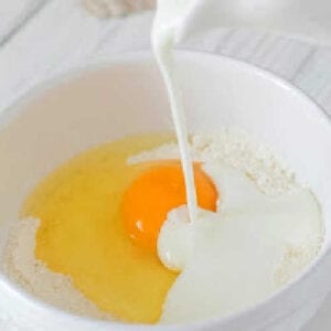 mix egg and milk