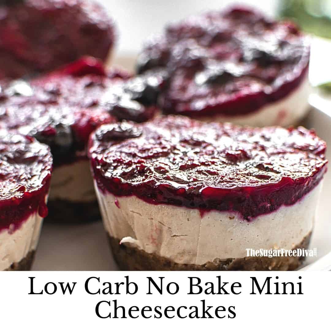 Low Carb No Bake Mini Cheesecakes