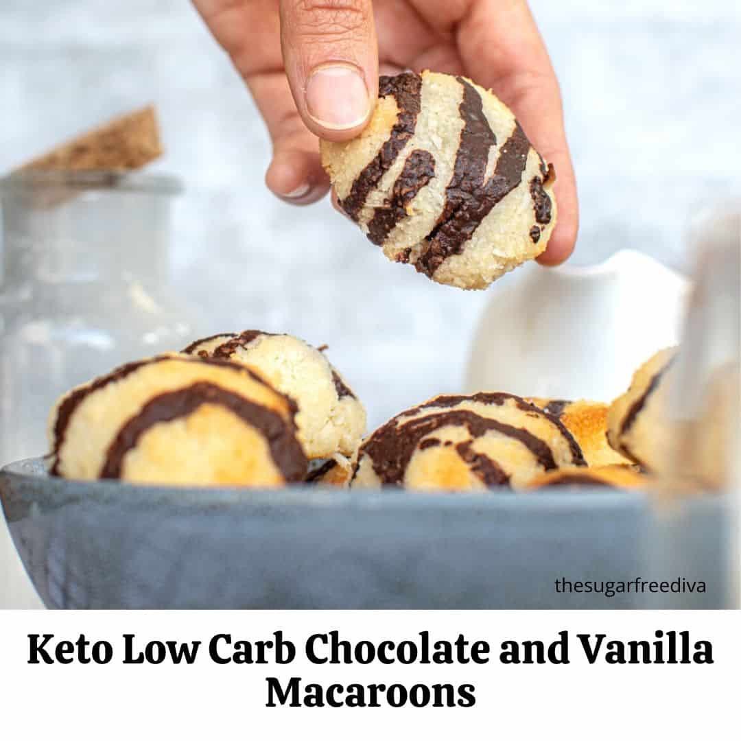Keto Low Carb Chocolate and Vanilla Macaroons