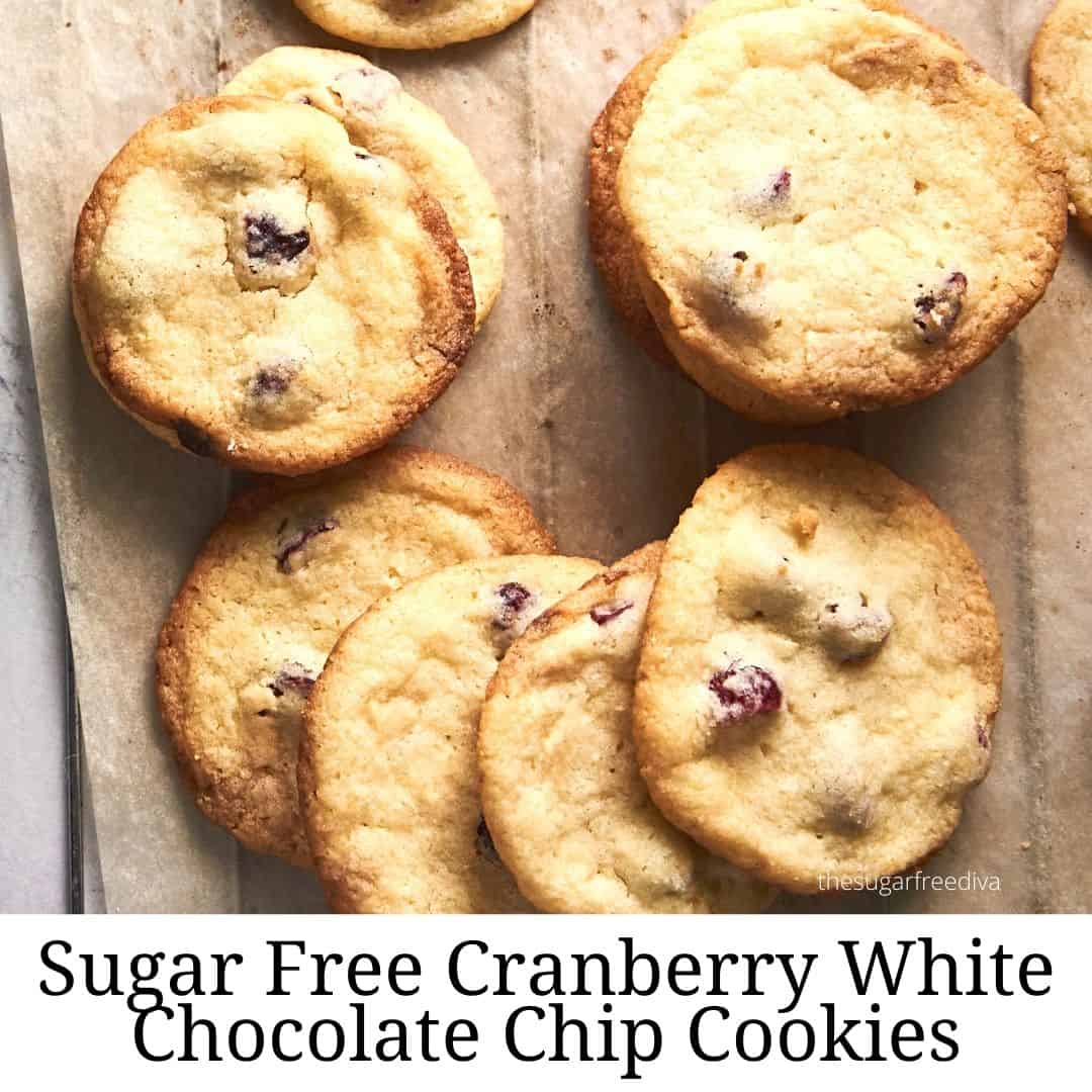 Sugar Free White Chocolate Chip Cookies  