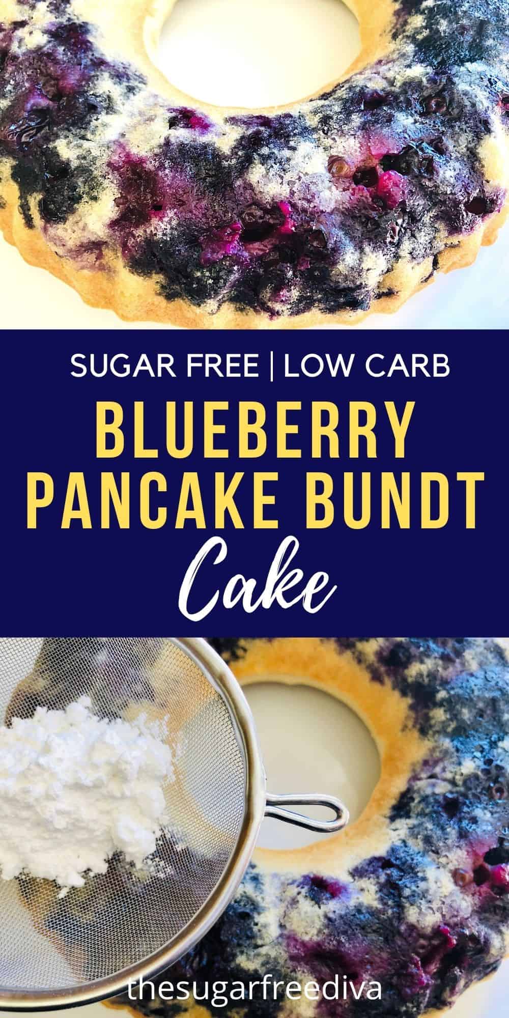 Sugar Free Blueberry Pancake Bundt Cake