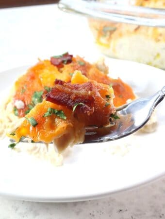 Keto Low Carb Chicken and Bacon Casserole