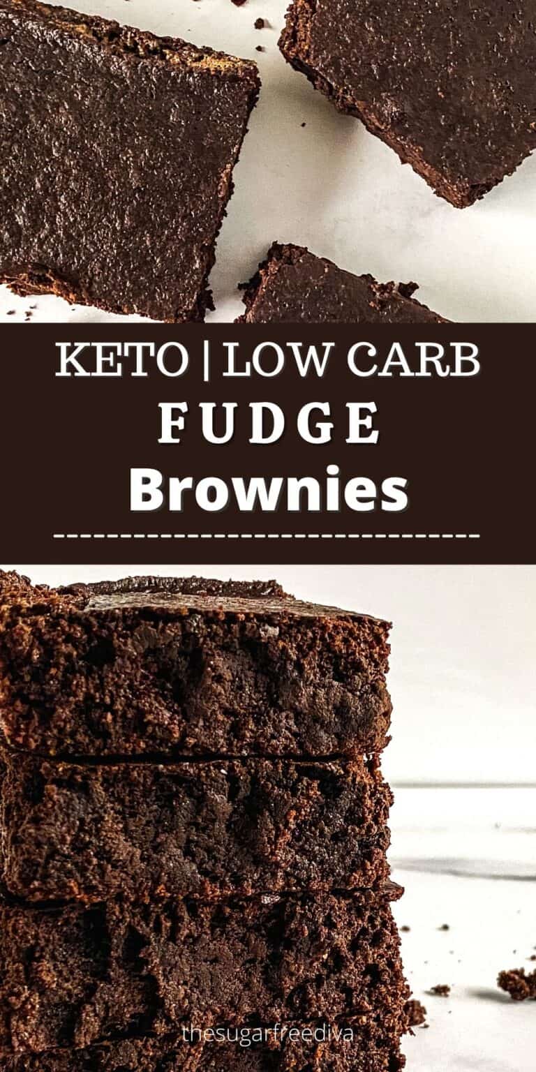 Easy Fudge Keto Low Carb Brownies - THE SUGAR FREE DIVA