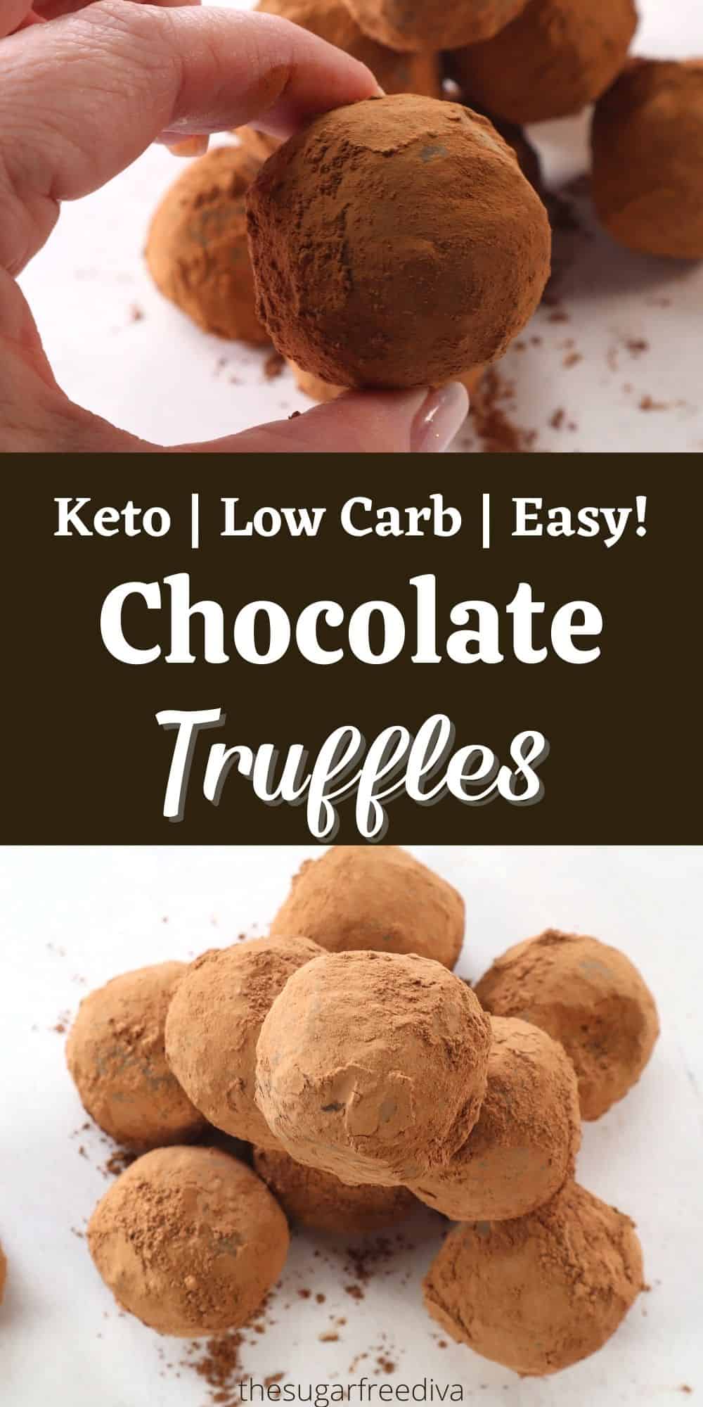 Sugar Free Chocolate Truffles (keto, low carb)