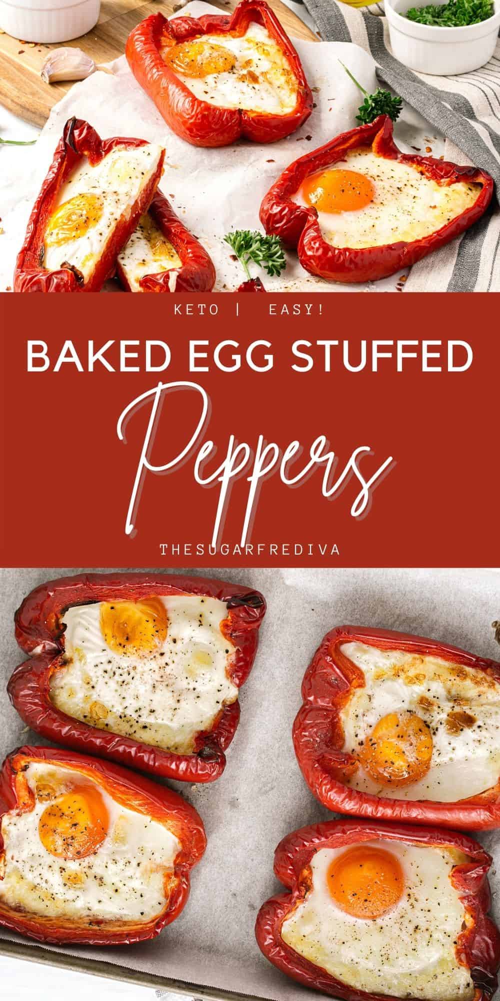 Keto Baked Egg Stuffed Peppers