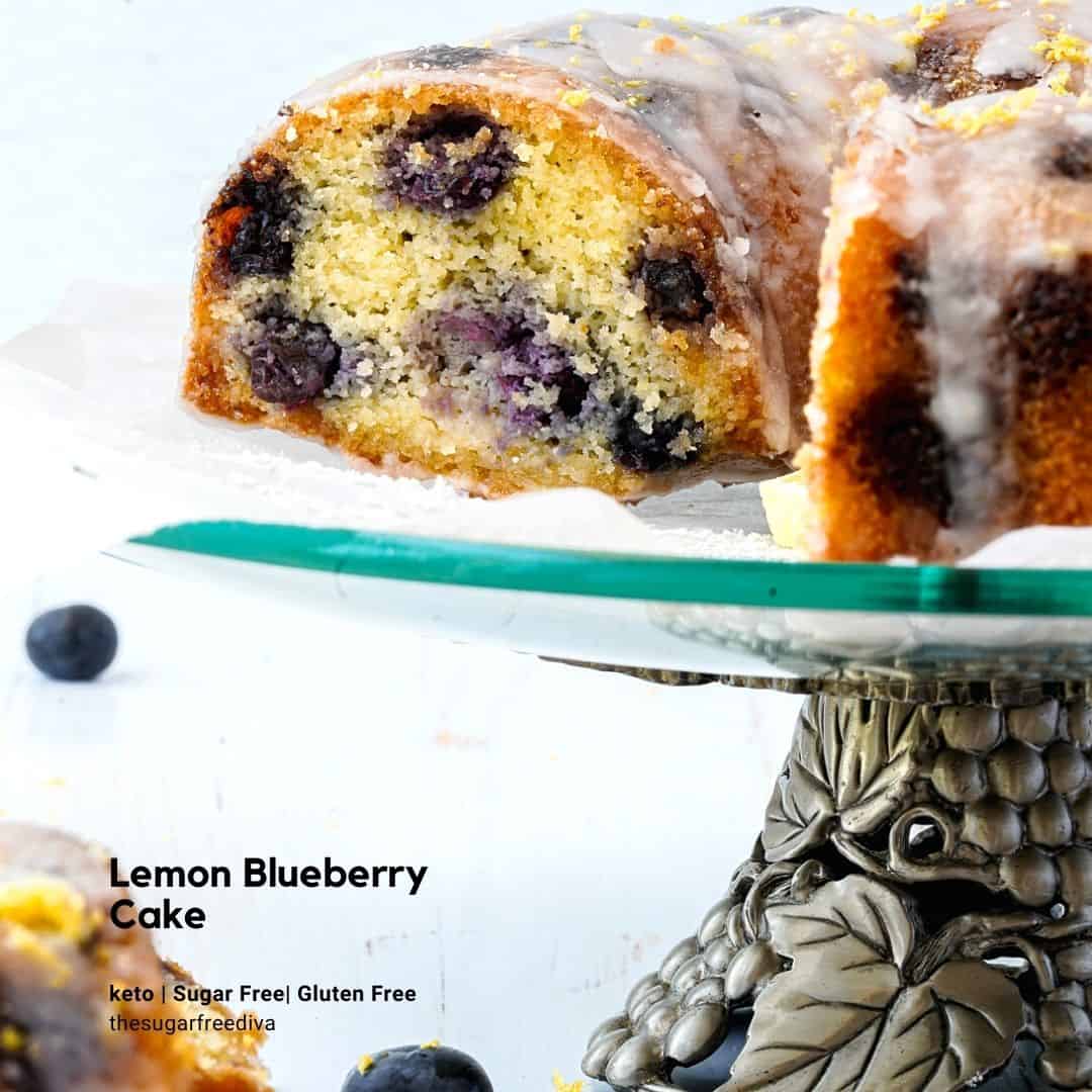 Sugar Free Lemon Blueberry Cake