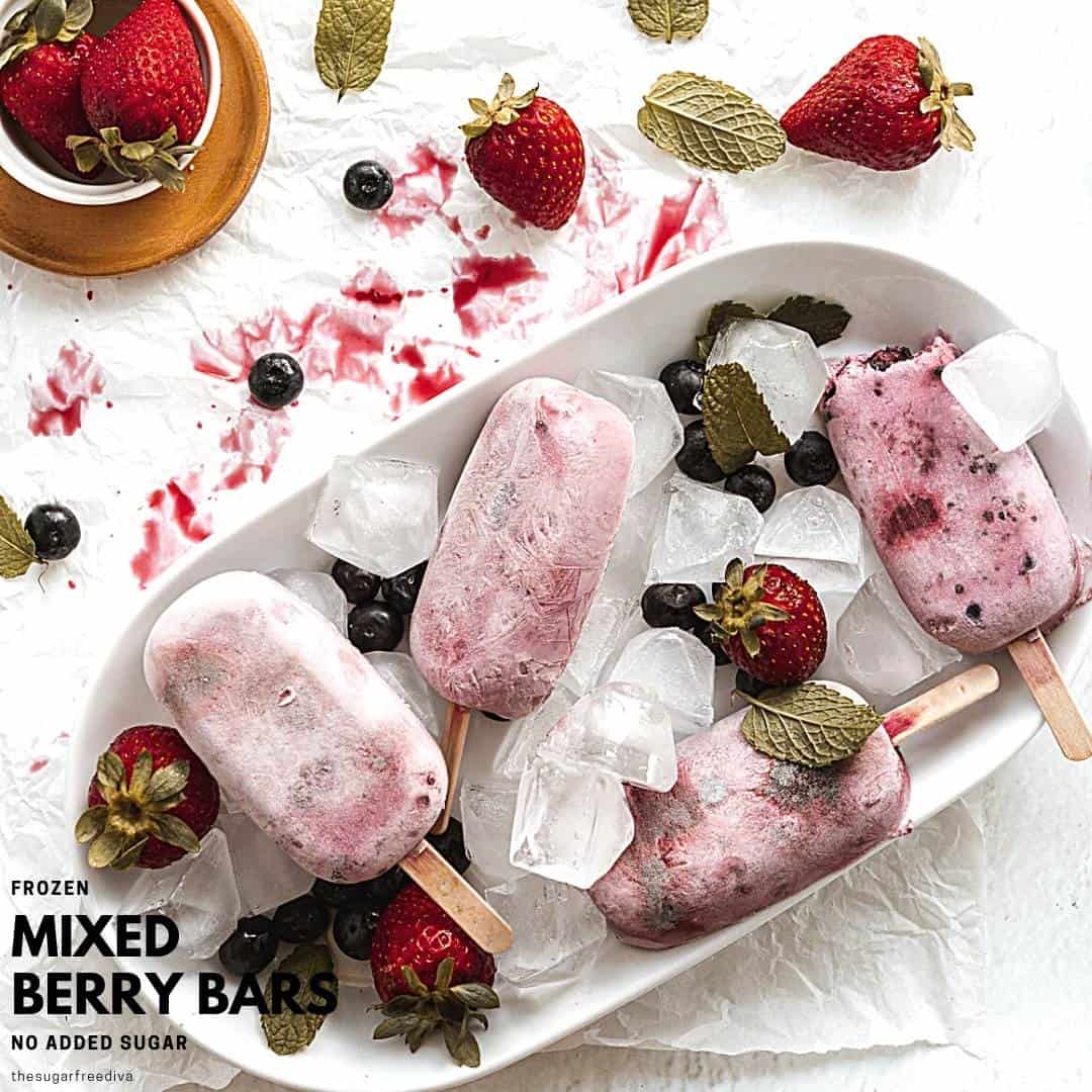 Keto Frozen Berry Bars