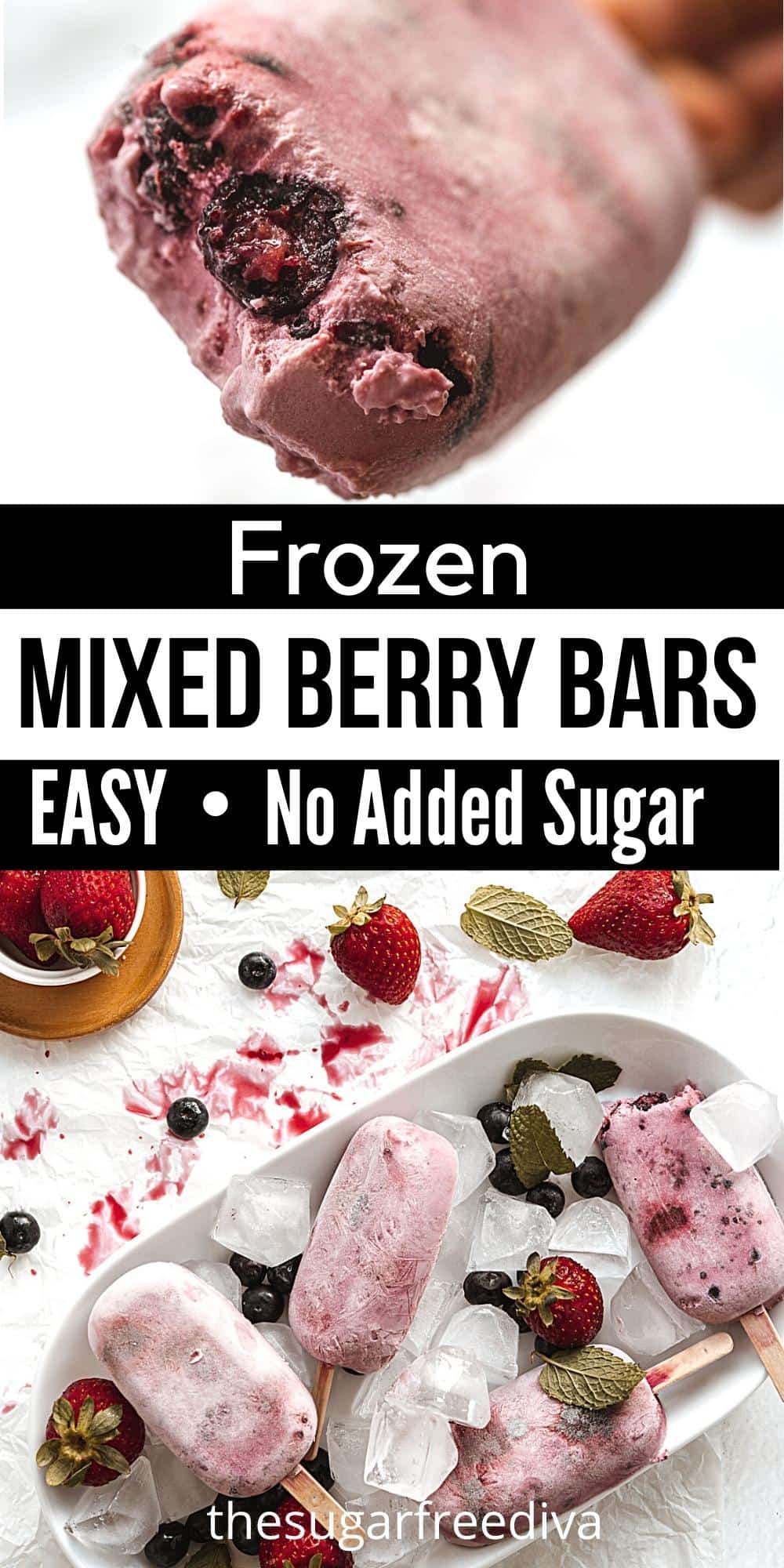Keto Frozen Berry Bars