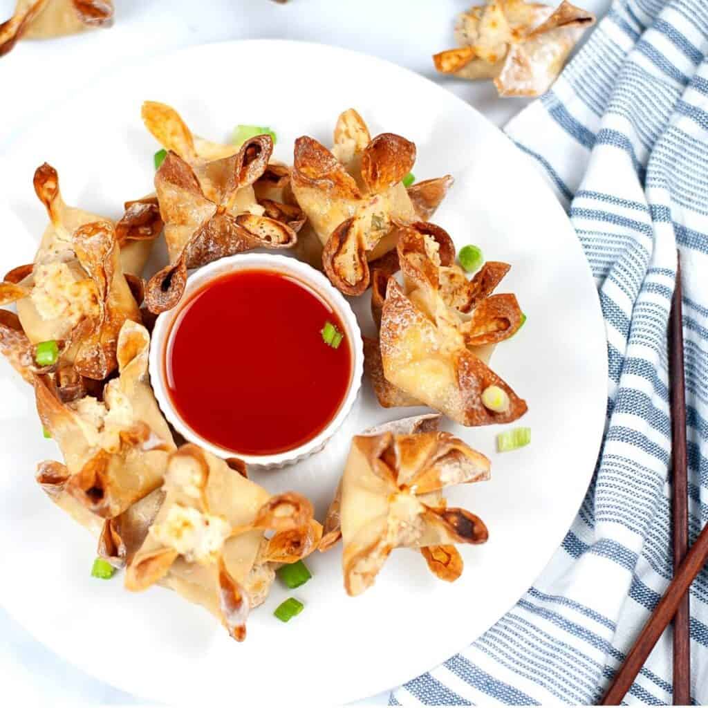 Low Carb Air Fried Crab Rangoon THE SUGAR FREE DIVA