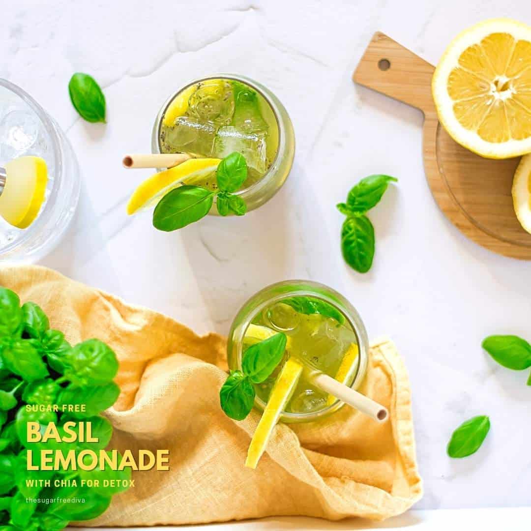 Sugar Free Basil Lemonade