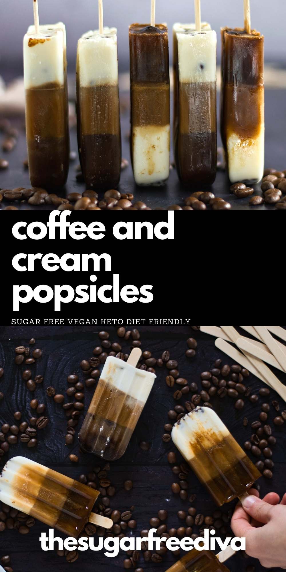  Sugar Free Coffee and Cream Popsicles 