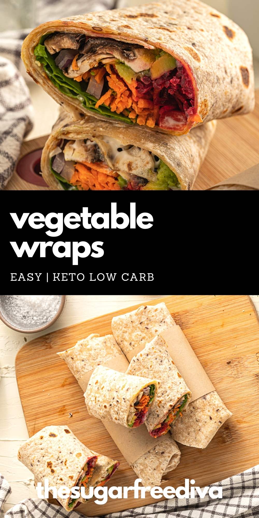 Keto Low Carb Vegetable Wraps