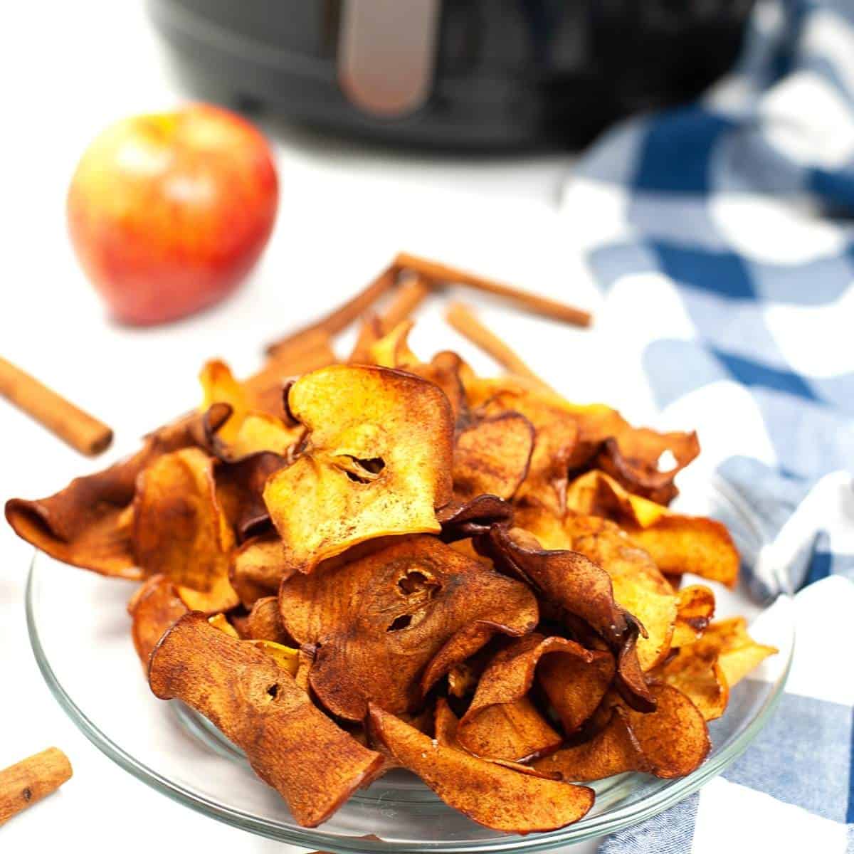Air Fried Cinnamon Apple Chips