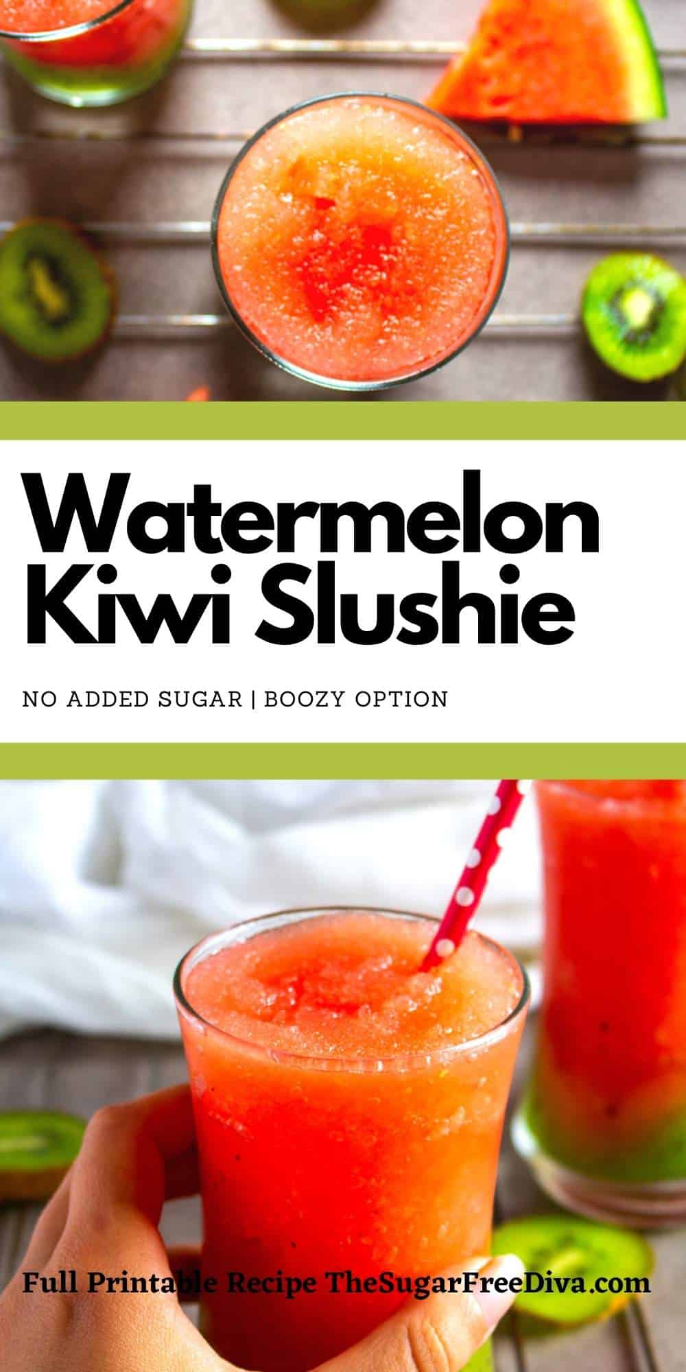 Homemade Watermelon Kiwi Slushies