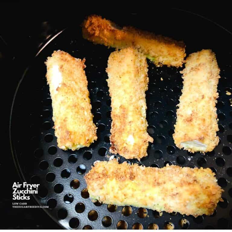Low Carb Air Fried Zucchini Sticks THE SUGAR FREE DIVA