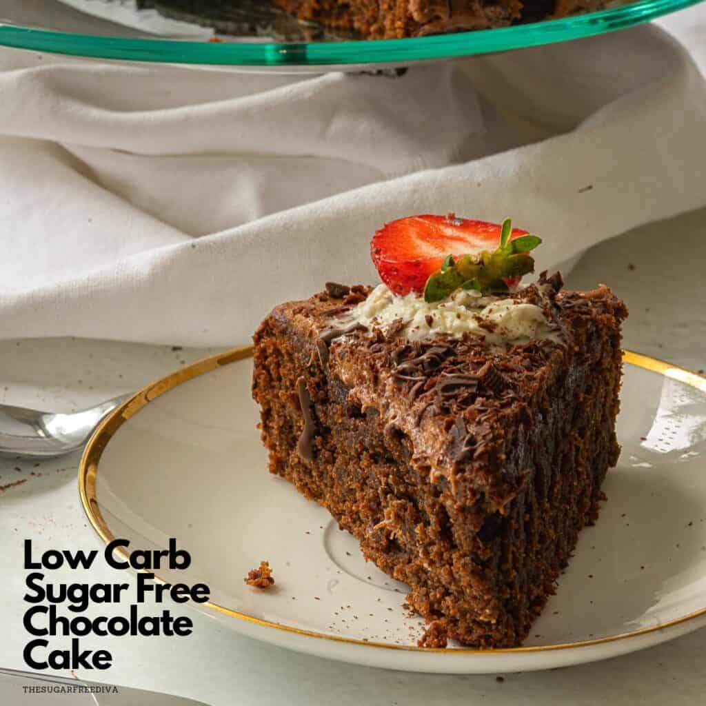 Sugar Free Low Carb Chocolate Cake - THE SUGAR FREE DIVA
