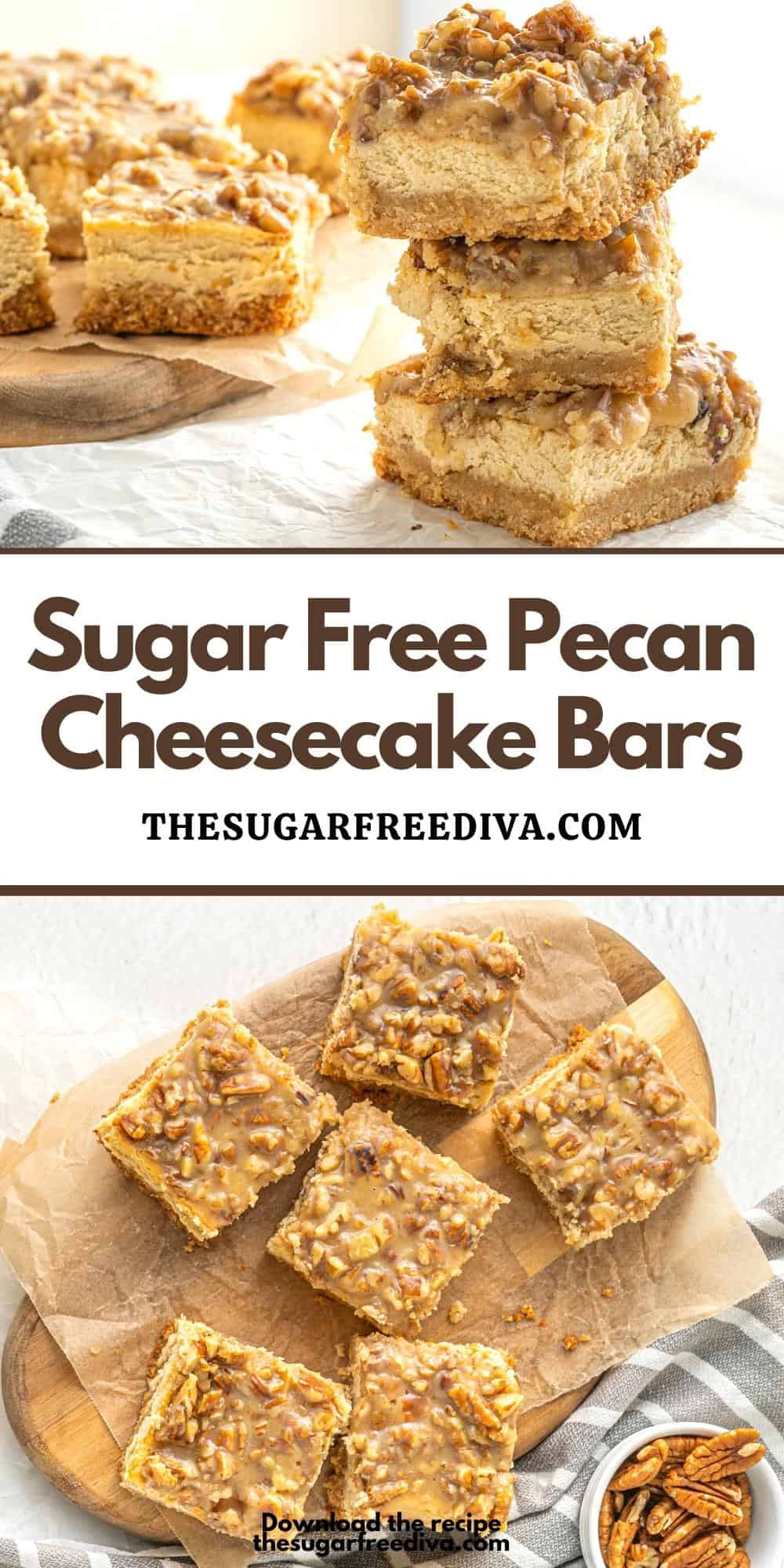 Sugar Free Pecan Cheesecake Bars