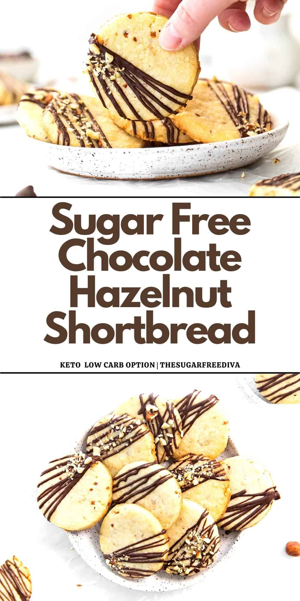 Sugar Free Chocolate Hazelnut Shortbread