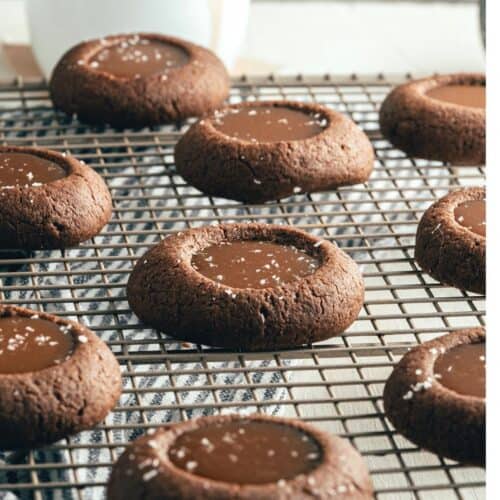 Sugar Free Caramel Thumbprint Cookies