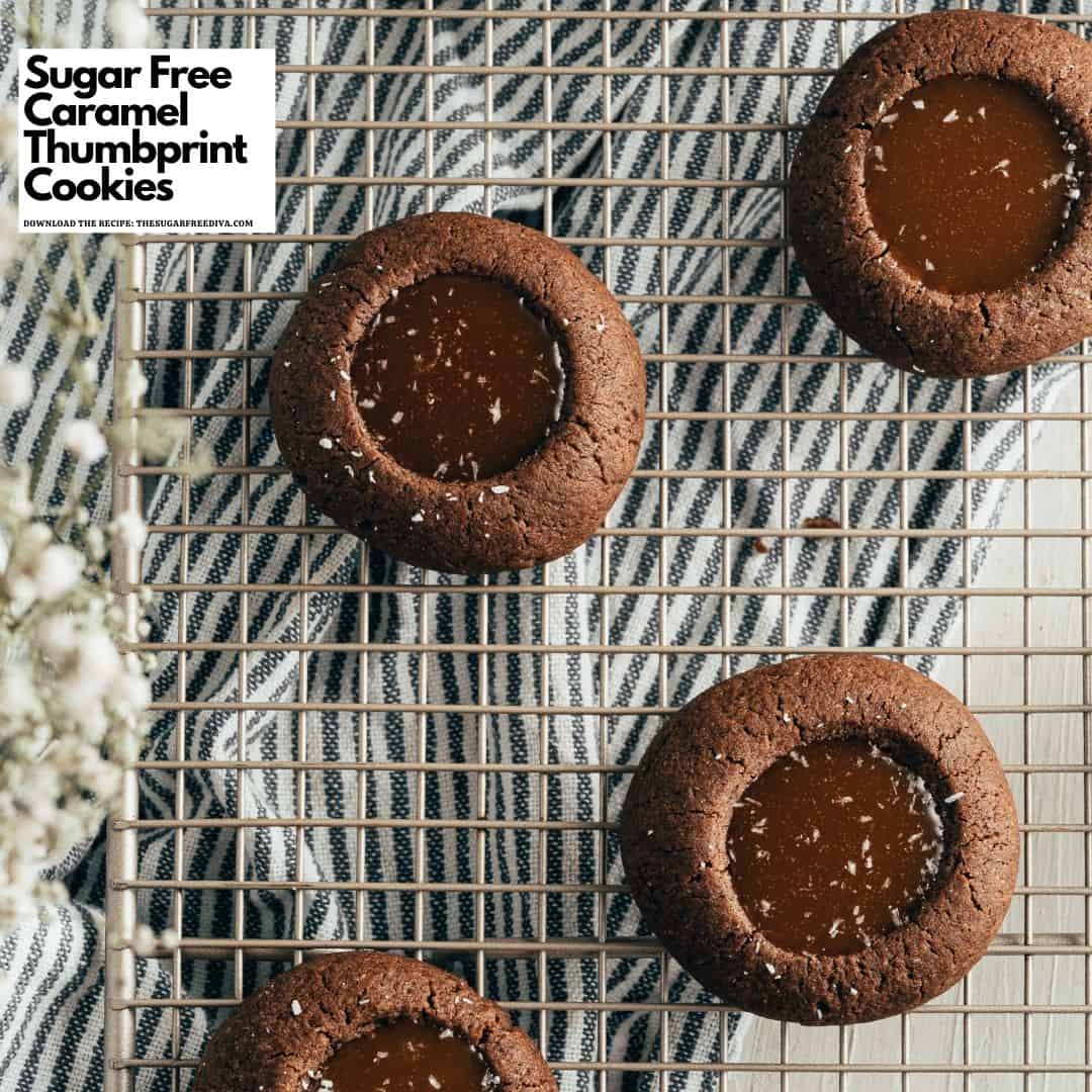 Sugar Free Caramel Thumbprint Cookies
