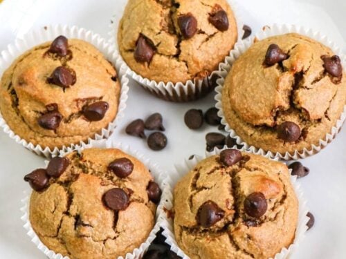Sugar Free Peanut Butter and Banana Muffins