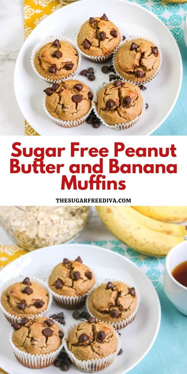 Sugar Free Peanut Butter and Banana Muffins THE SUGAR FREE DIVA