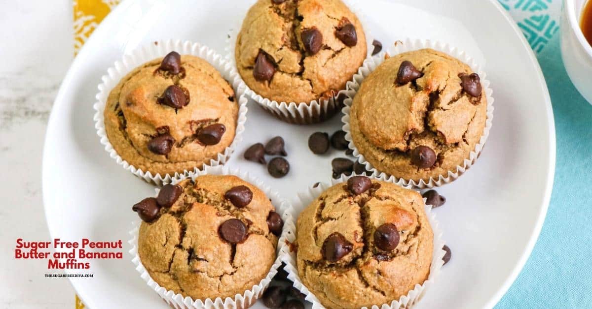 Sugar Free Peanut Butter and Banana Muffins