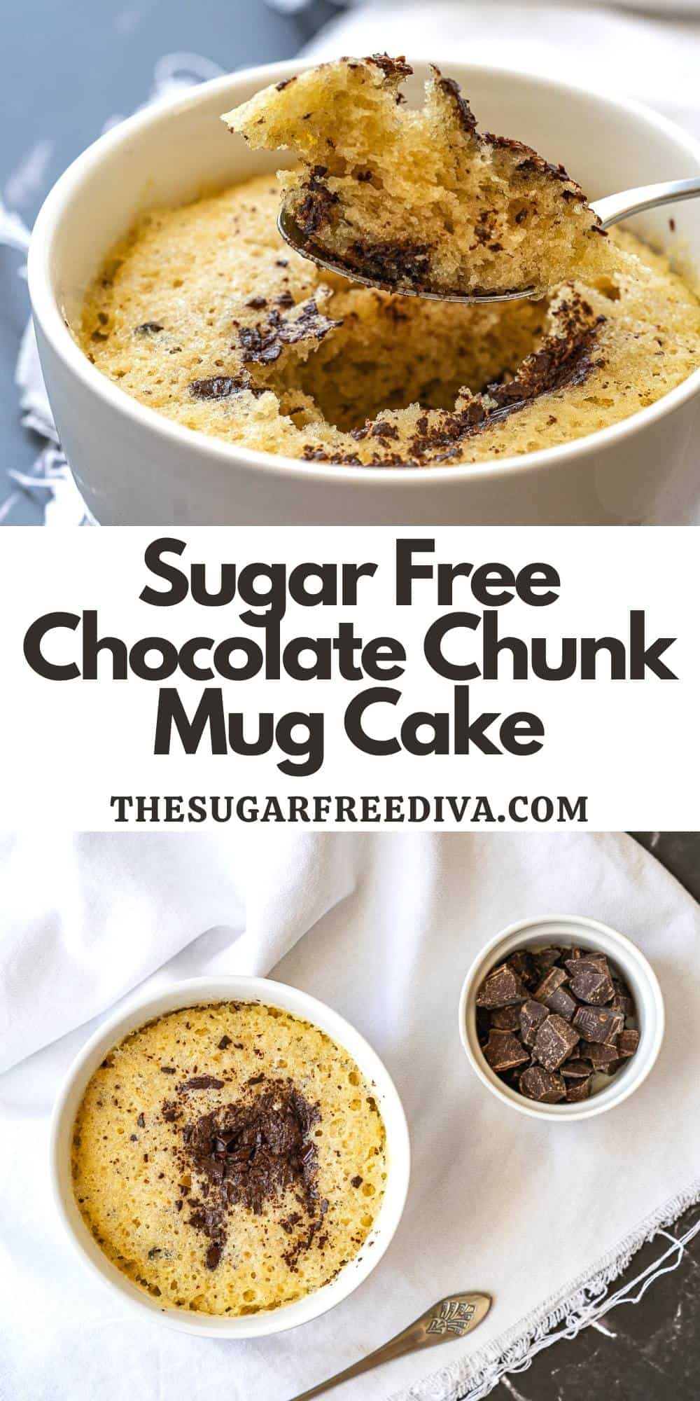 Sugar Free Chocolate Chunk Mug Cake