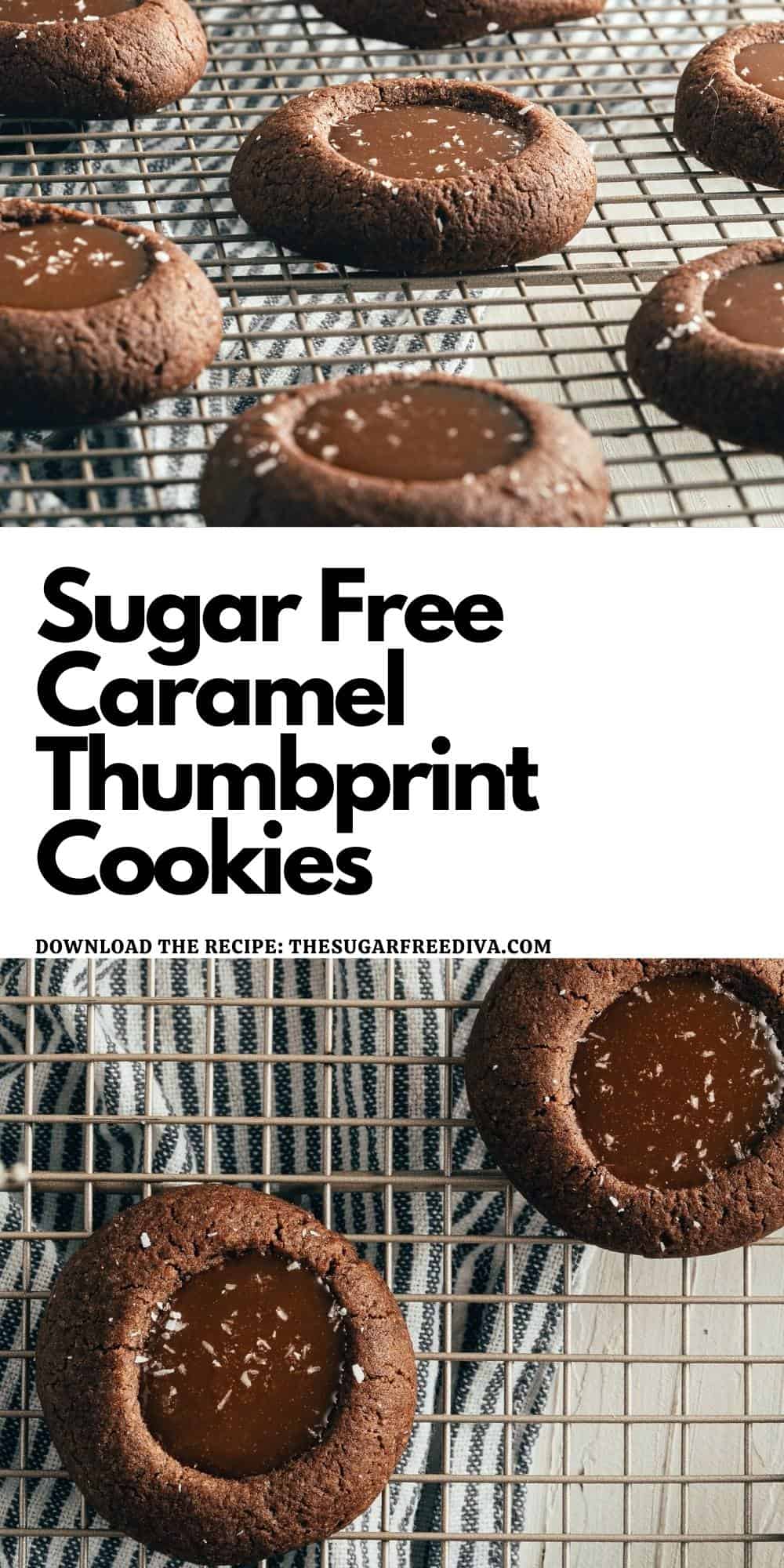 Sugar Free Caramel Thumbprint Cookies