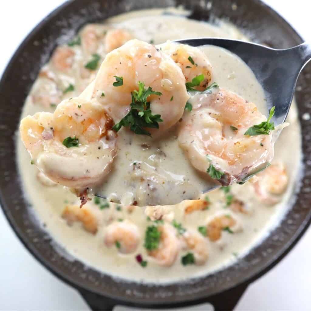 Keto Creamy Garlic Shrimp Recipe - THE SUGAR FREE DIVA