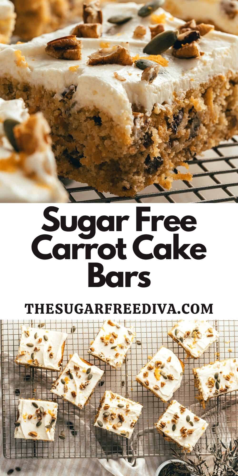 Sugar Free Carrot Cake Bars