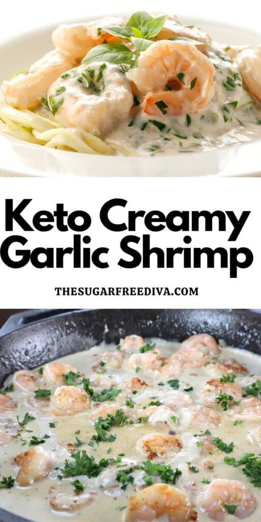 Keto Creamy Garlic Shrimp Recipe - THE SUGAR FREE DIVA