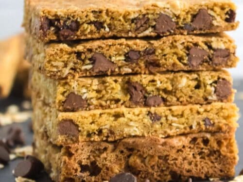 Sugar Free Chocolate Chip Oatmeal Bars