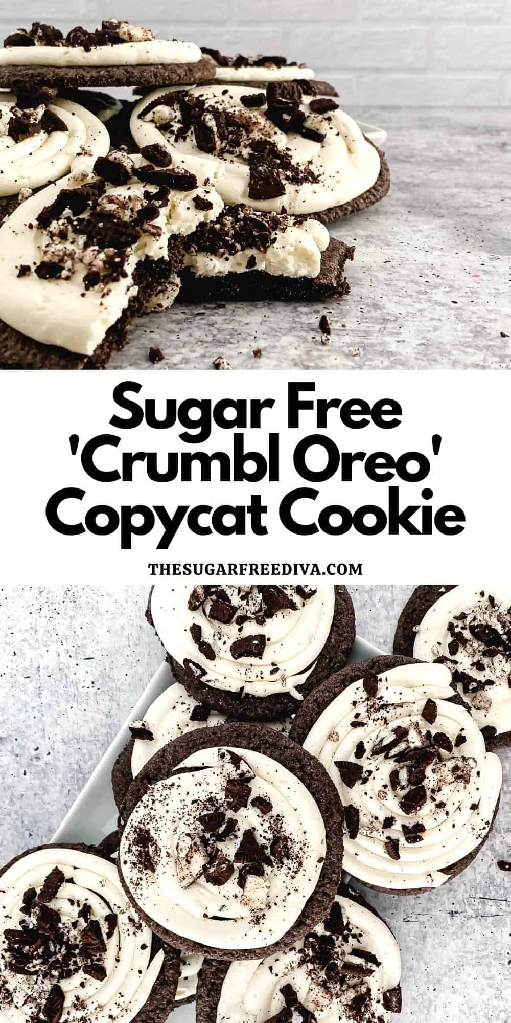 Sugar Free Copycat Oreo Crumbl Cookies