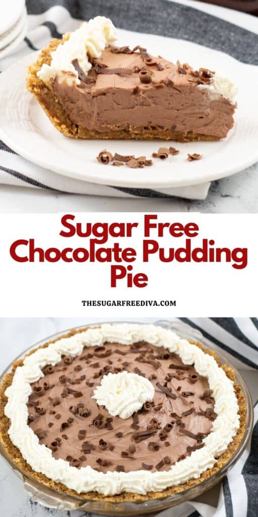 Sugar Free Chocolate Pudding Pie THE SUGAR FREE DIVA