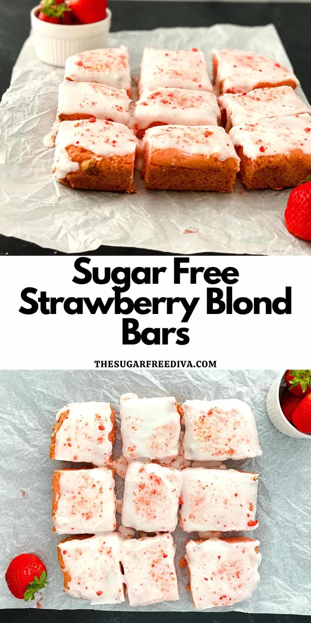 Sugar Free Strawberry Blondies