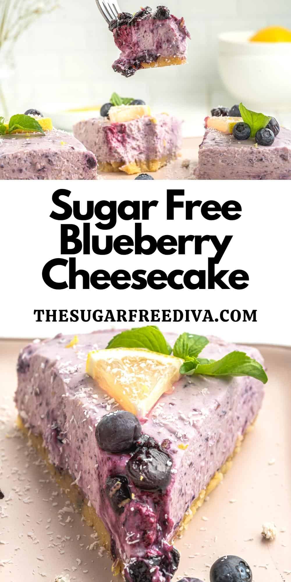 Sugar Free Blueberry Cheesecake