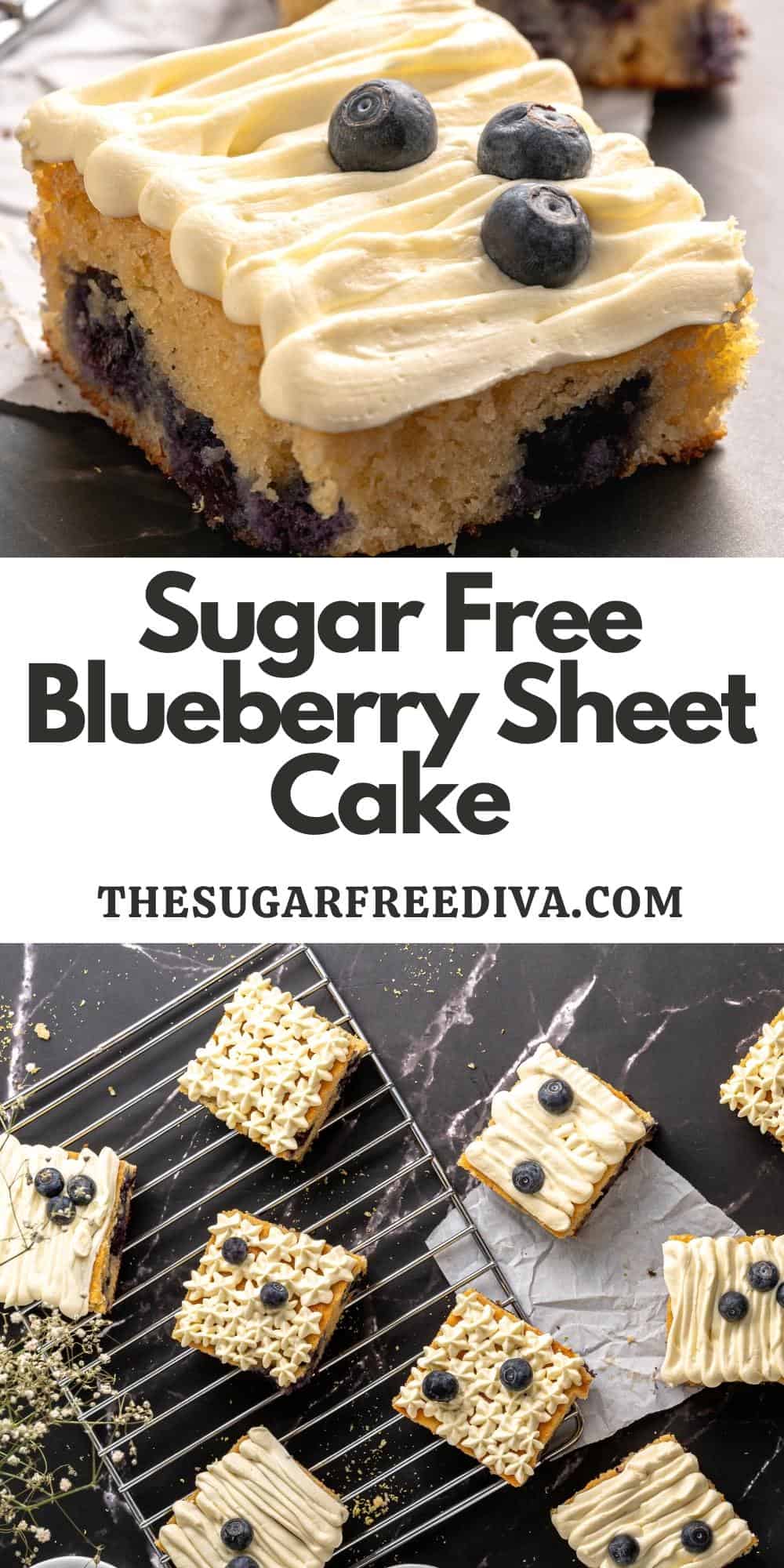 Sugar Free Blueberry Sheet Cake