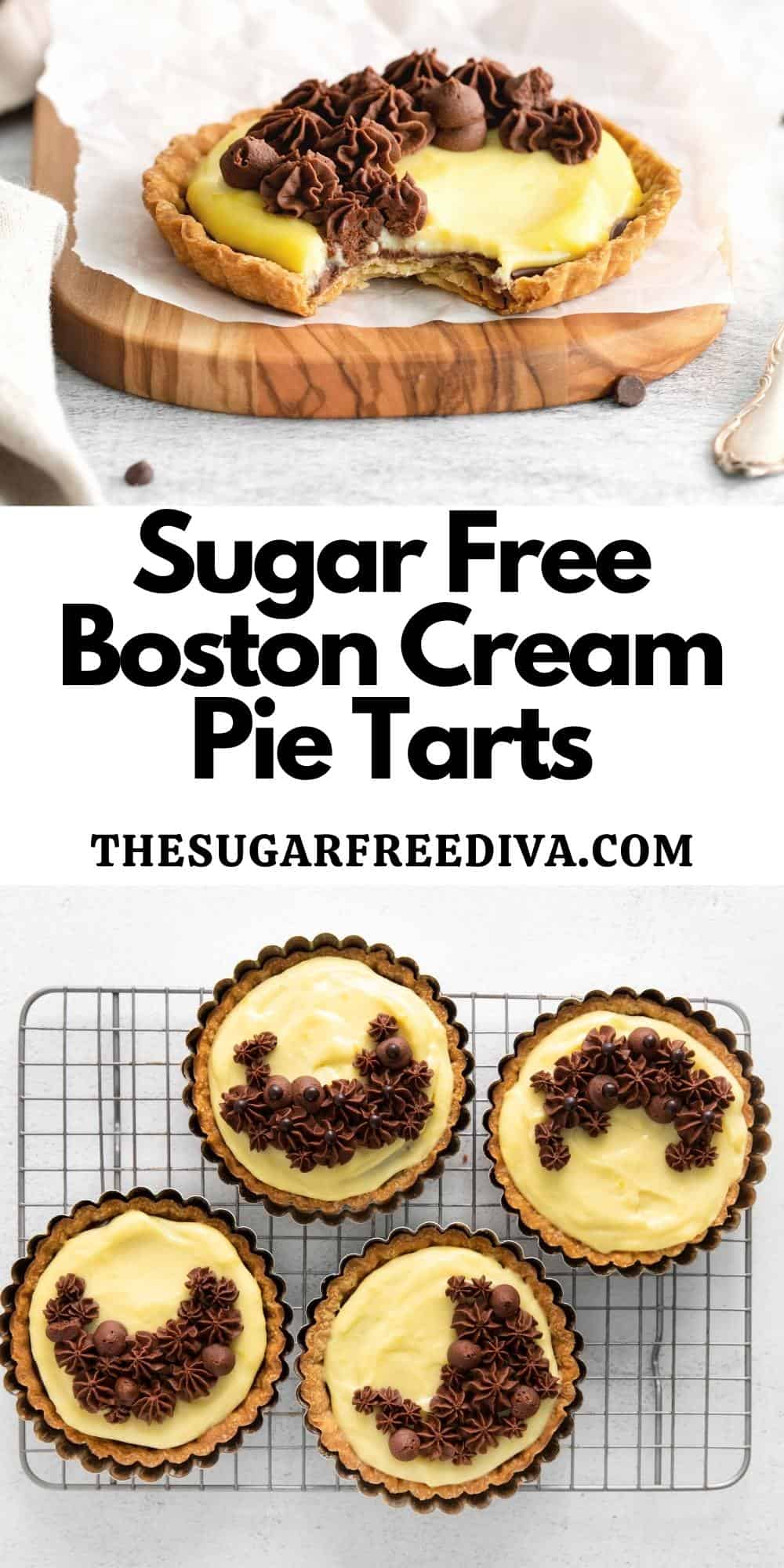 Sugar Free Boston Cream Pie Tarts