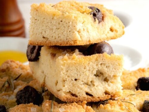 Keto Focaccia Bread with Olives