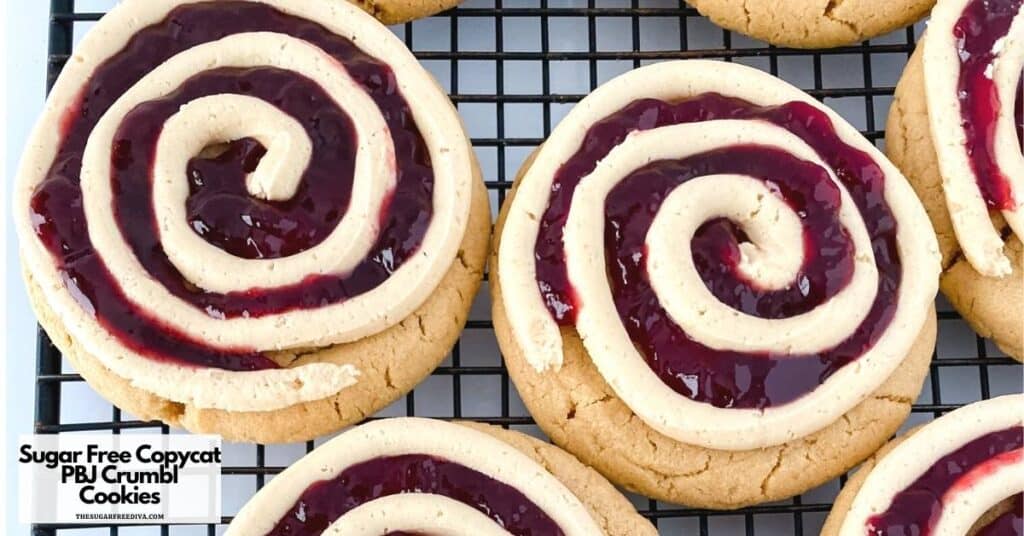 Sugar Free Copycat PB and J Crumbl Cookies THE SUGAR FREE DIVA