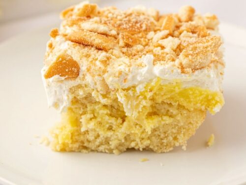 Sugar Free Banana Cream Poke Cake