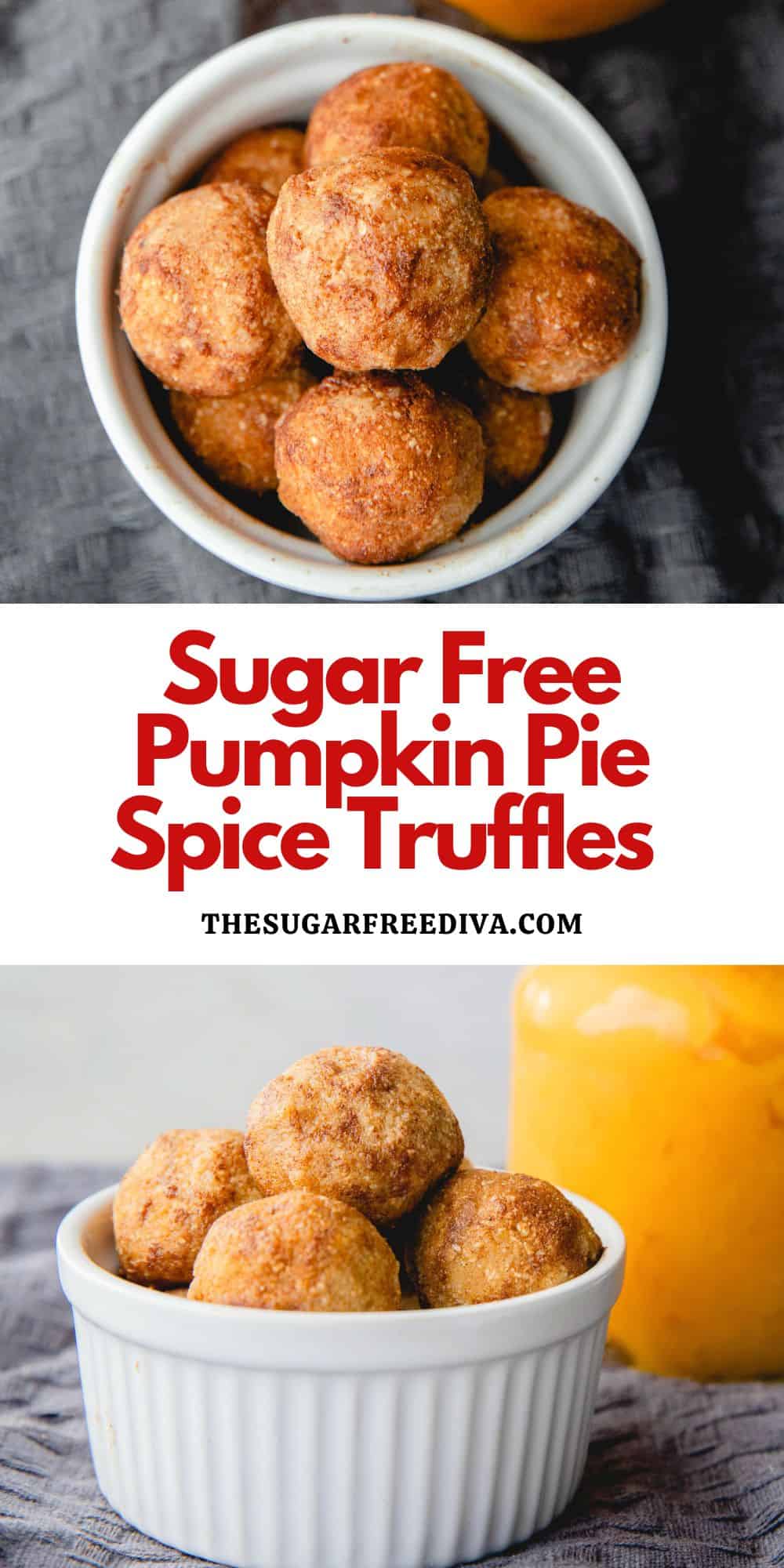 Sugar Free Pumpkin Pie Truffle Bites, a simple recipe idea for a no bake and no added sugar energy balls or bites.