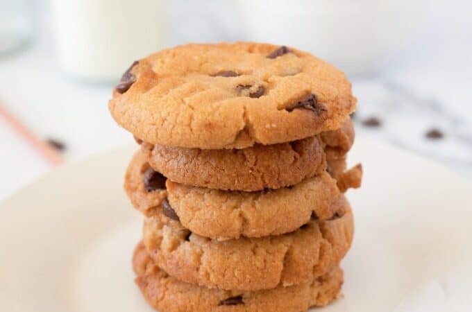 Sugar Free Chocolate Chip Peanut Butter Cookies