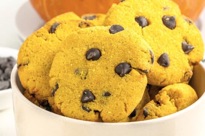 Keto Sugar Free Chocolate Chip Pumpkin Cookies