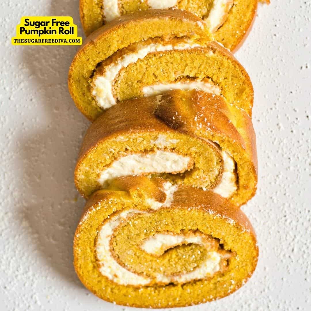 How to Make Sugar Free Pumpkin Roll, a tasty dessert recipe idea made with real pumpkin. Keto, Low Carbohydrate, Gluten Free.